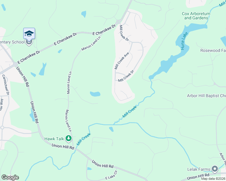 map of restaurants, bars, coffee shops, grocery stores, and more near 960 Mill Creek Avenue in Canton