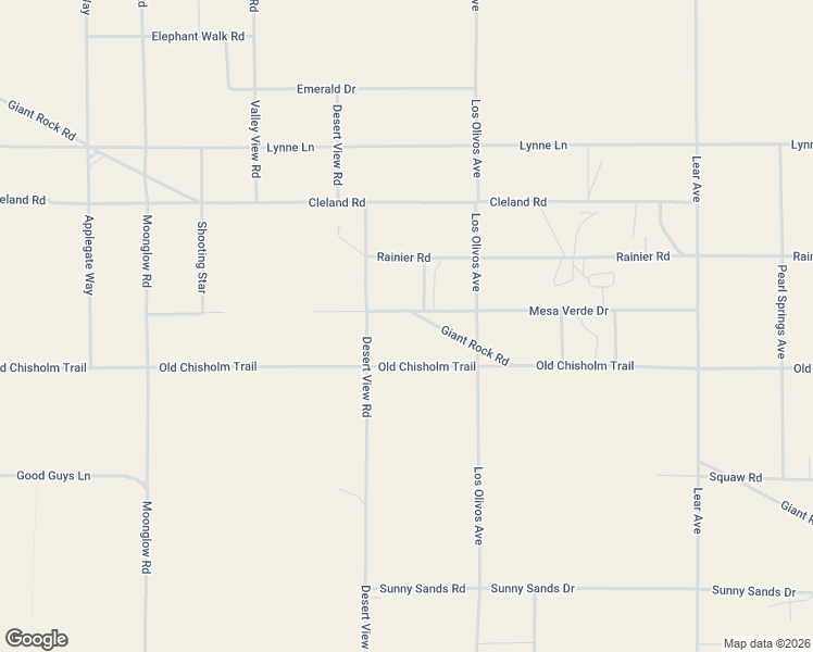 map of restaurants, bars, coffee shops, grocery stores, and more near 2376 Maize Road in Twentynine Palms
