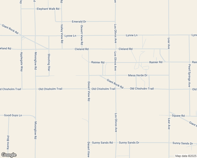 map of restaurants, bars, coffee shops, grocery stores, and more near 2424 Maize Road in Twentynine Palms