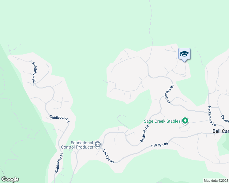 map of restaurants, bars, coffee shops, grocery stores, and more near 68 Ranchero Road in Bell Canyon