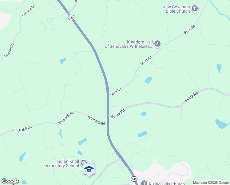 map of restaurants, bars, coffee shops, grocery stores, and more near 160 Scott Road in Canton