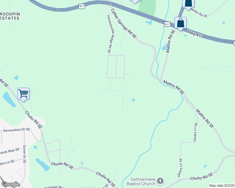 map of restaurants, bars, coffee shops, grocery stores, and more near 6 Shirley Lane Southeast in Rome