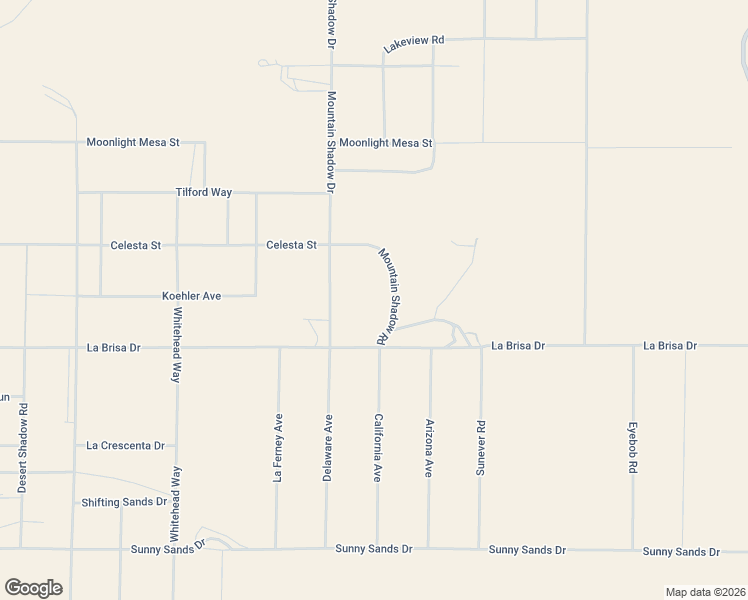 map of restaurants, bars, coffee shops, grocery stores, and more near 1824 Mountain Shadow Road in Joshua Tree