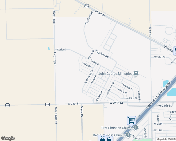 map of restaurants, bars, coffee shops, grocery stores, and more near 4203 Ridgeway Drive in Plainview