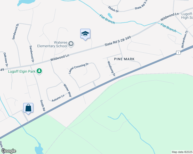 map of restaurants, bars, coffee shops, grocery stores, and more near 12 Laurel Crossing Drive in Lugoff