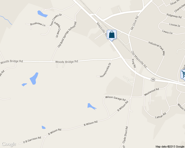 map of restaurants, bars, coffee shops, grocery stores, and more near 282 Honeysuckle Dr in Commerce