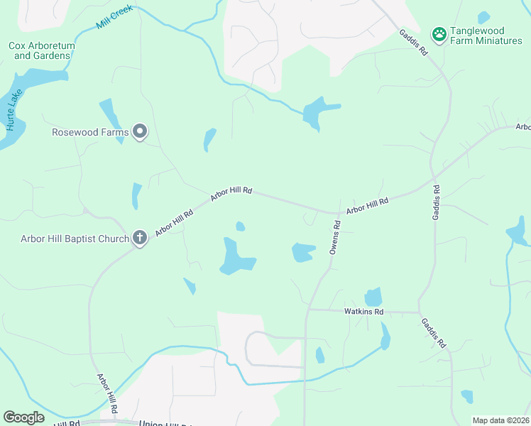 map of restaurants, bars, coffee shops, grocery stores, and more near 1370 Arbor Hill Road in Canton