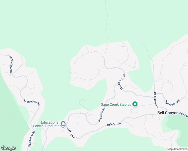 map of restaurants, bars, coffee shops, grocery stores, and more near 19 Ranchero Road in Bell Canyon