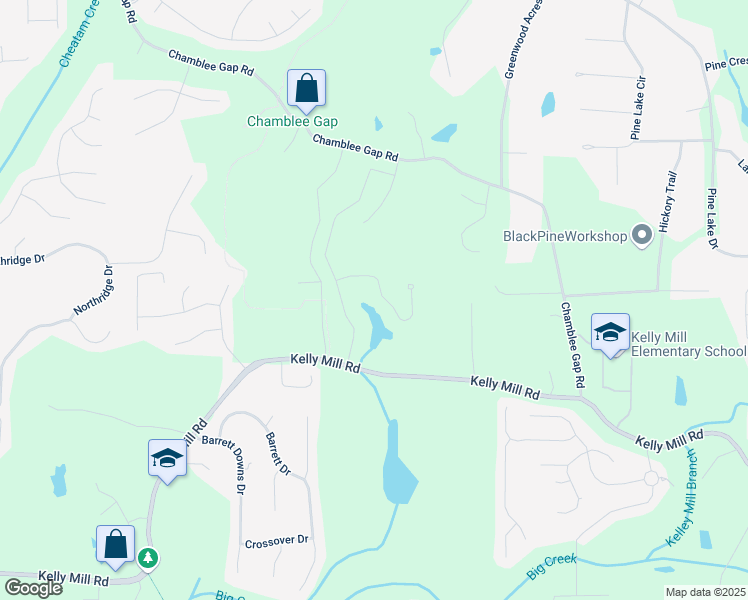 map of restaurants, bars, coffee shops, grocery stores, and more near 1690 Geranium Lane in Cumming