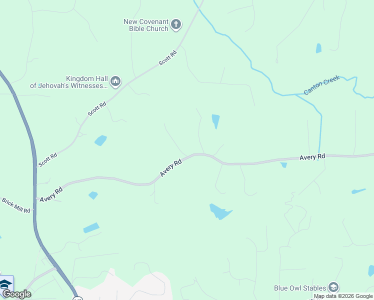 map of restaurants, bars, coffee shops, grocery stores, and more near 100 Cottonwood Tr in Canton