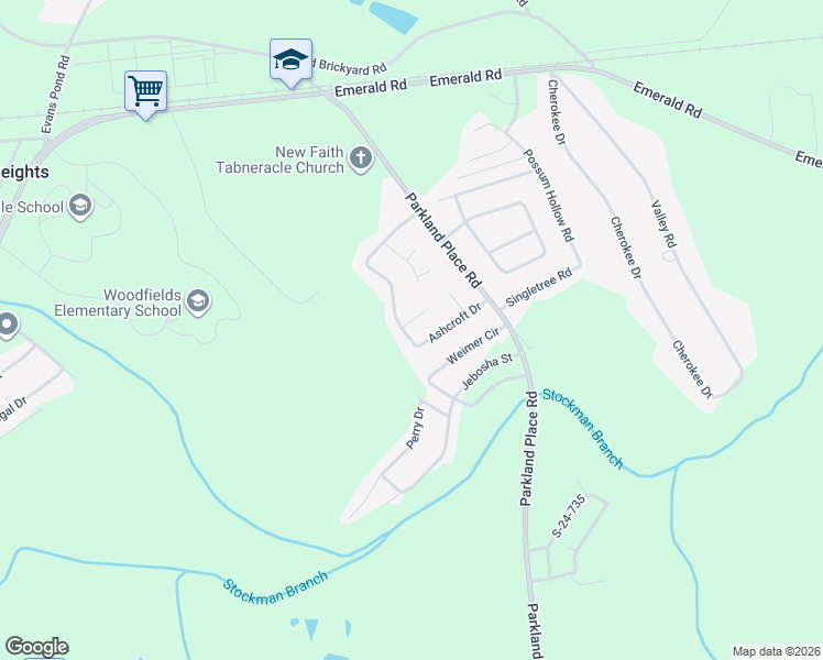 map of restaurants, bars, coffee shops, grocery stores, and more near 229 Ashcroft Drive in Greenwood