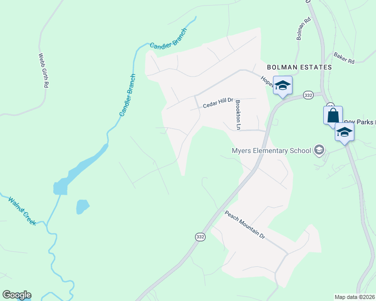 map of restaurants, bars, coffee shops, grocery stores, and more near 7215 Ironwood Drive in Gainesville