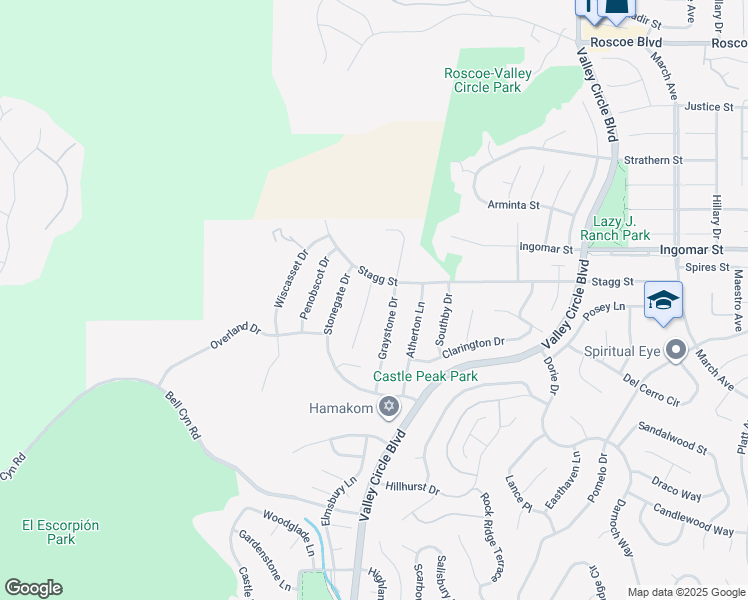 map of restaurants, bars, coffee shops, grocery stores, and more near 7612 Carmenita Lane in Los Angeles