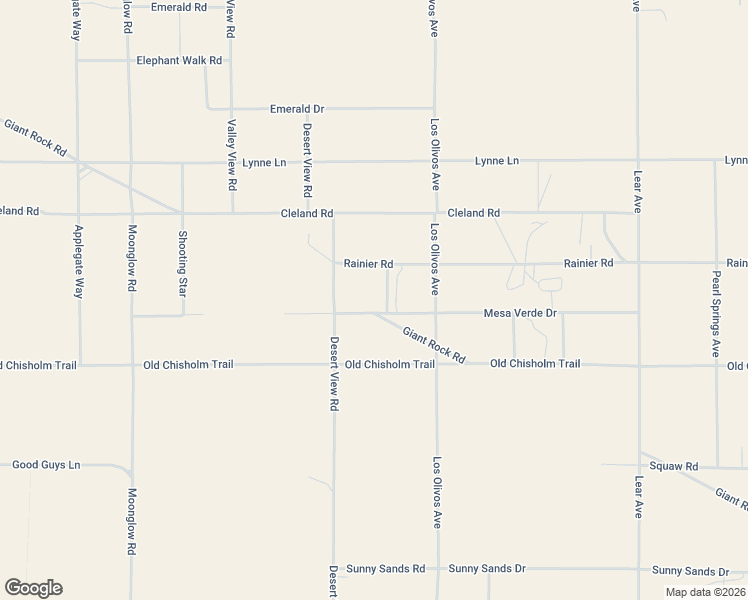map of restaurants, bars, coffee shops, grocery stores, and more near 2376 Maize Road in Twentynine Palms