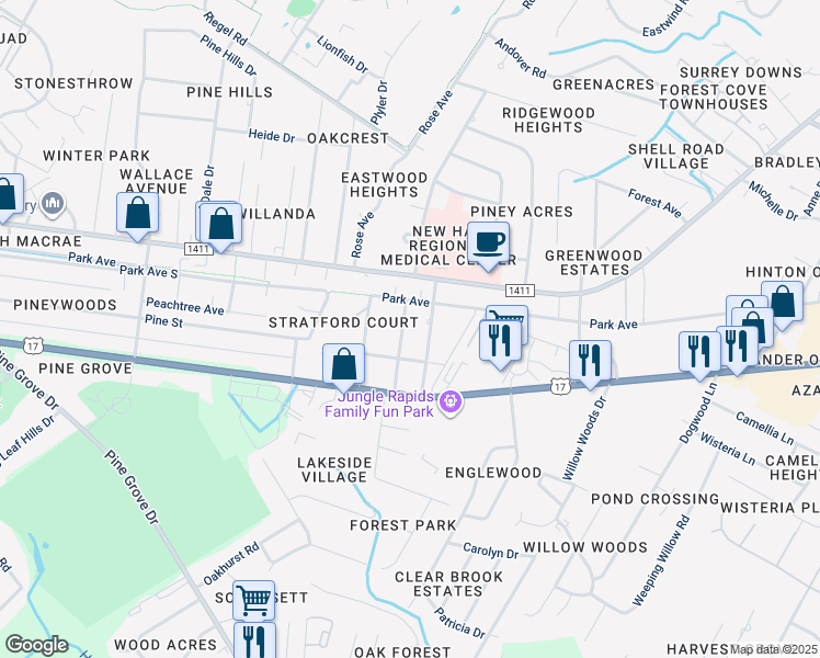 map of restaurants, bars, coffee shops, grocery stores, and more near 108 Avondale Avenue in Wilmington