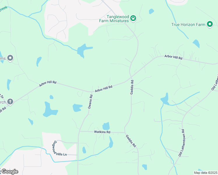 map of restaurants, bars, coffee shops, grocery stores, and more near 1724 Arbor Hill Road in Canton