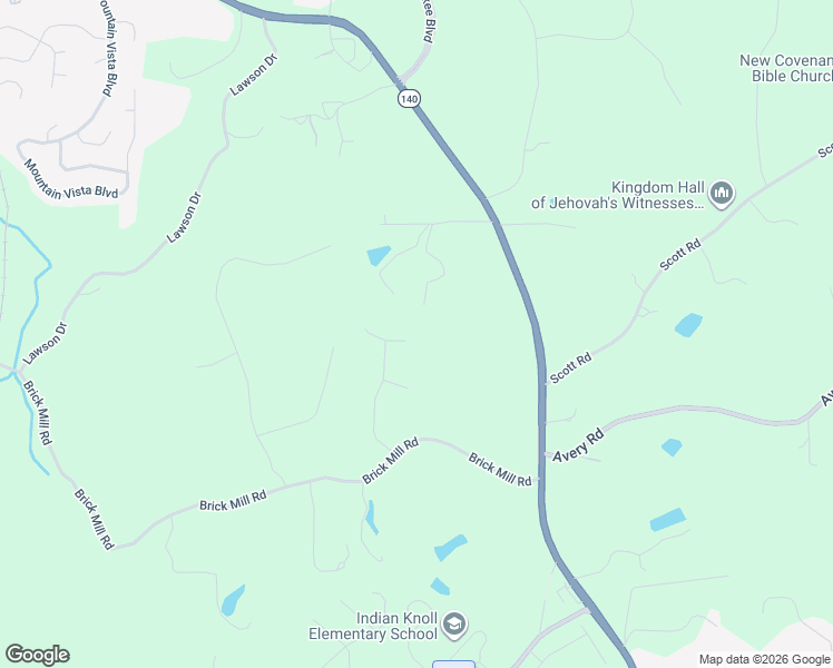 map of restaurants, bars, coffee shops, grocery stores, and more near 1400 Tom Hulsey Drive in Canton