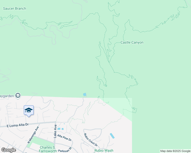 map of restaurants, bars, coffee shops, grocery stores, and more near 105 Ventura Street in Altadena