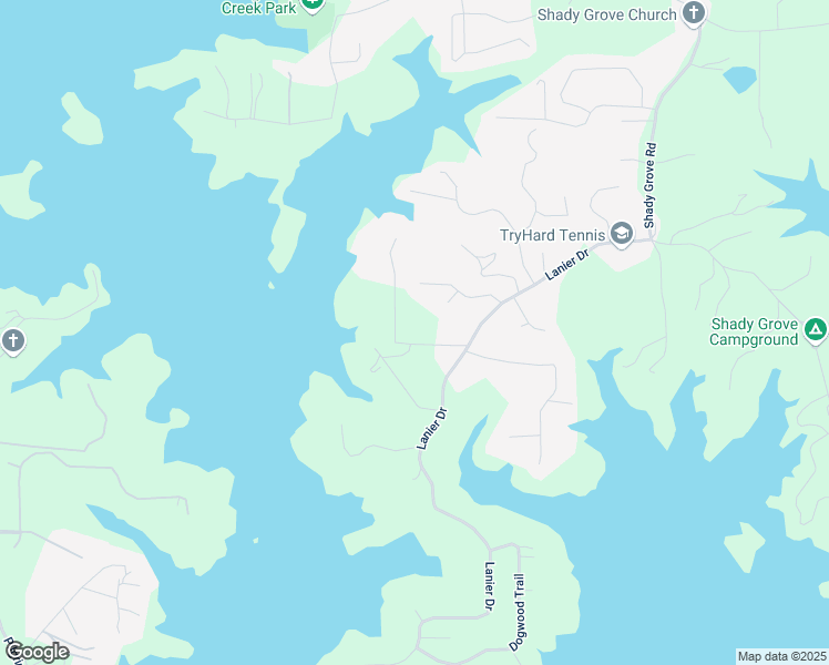 map of restaurants, bars, coffee shops, grocery stores, and more near 7670 Bamby Road in Cumming