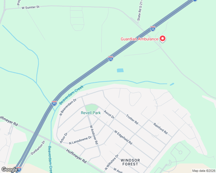 map of restaurants, bars, coffee shops, grocery stores, and more near 721 North Beaverdam Drive in Florence