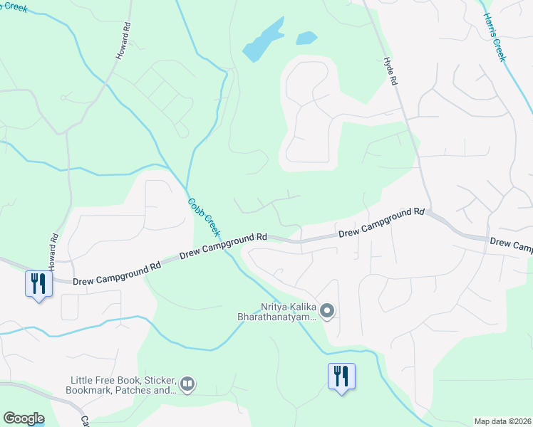 map of restaurants, bars, coffee shops, grocery stores, and more near 4090 Tivoli Way in Alpharetta