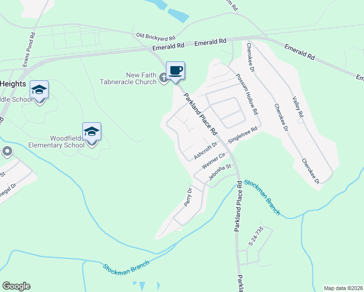 map of restaurants, bars, coffee shops, grocery stores, and more near 229 Ashcroft Drive in Greenwood