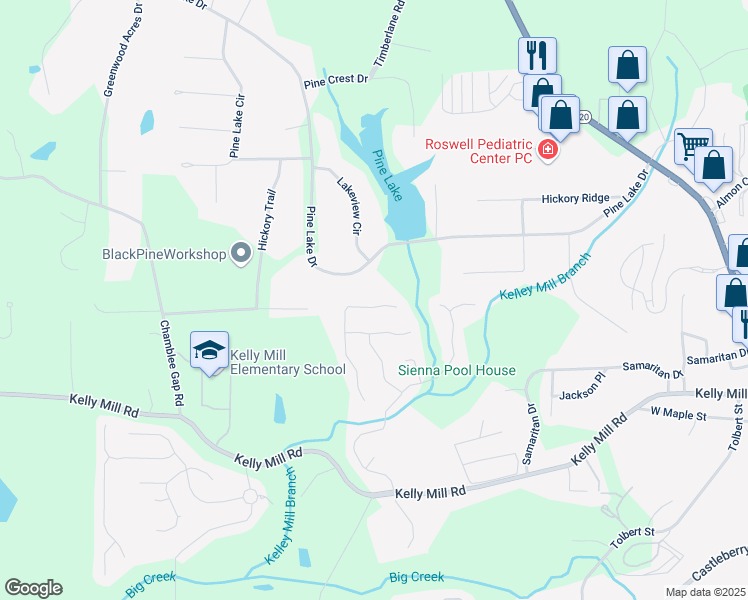 map of restaurants, bars, coffee shops, grocery stores, and more near 980 Summerfield Drive in Cumming