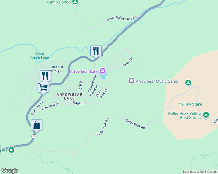 map of restaurants, bars, coffee shops, grocery stores, and more near 33310 Conway Drive in Apple Valley
