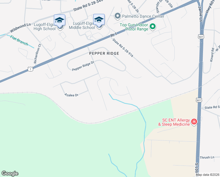 map of restaurants, bars, coffee shops, grocery stores, and more near 17 Kin Loch Road in Lugoff