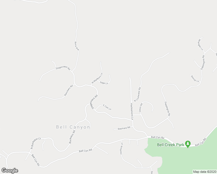 map of restaurants, bars, coffee shops, grocery stores, and more near 18 Sage Lane in Bell Canyon
