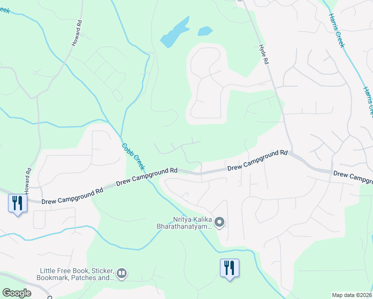 map of restaurants, bars, coffee shops, grocery stores, and more near 4220 Tivoli Way in Alpharetta