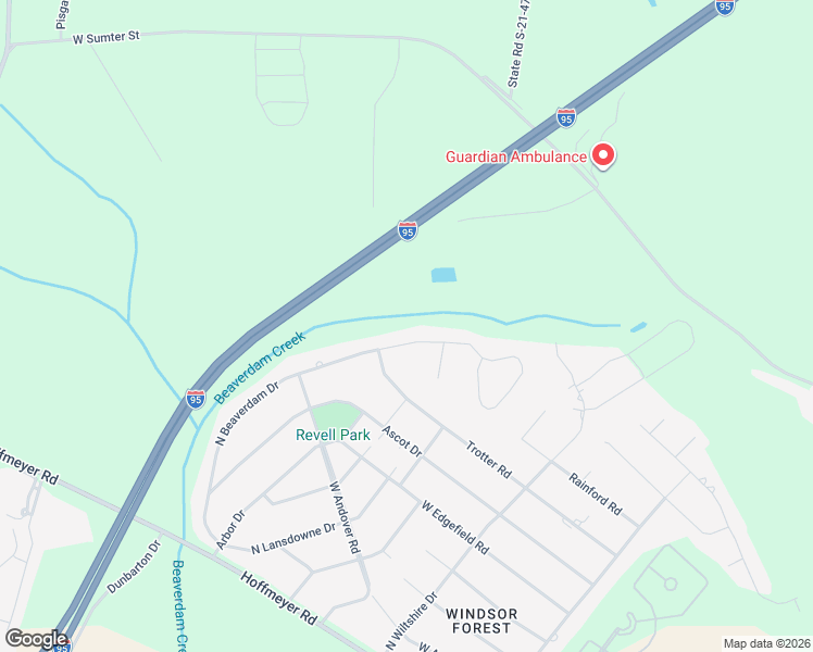 map of restaurants, bars, coffee shops, grocery stores, and more near 721 North Beaverdam Drive in Florence