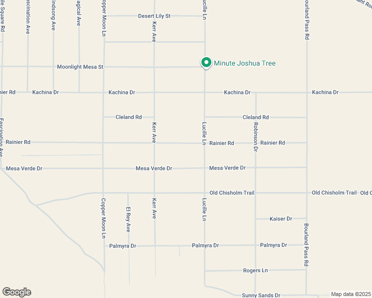 map of restaurants, bars, coffee shops, grocery stores, and more near Rainier Road in San Bernardino County