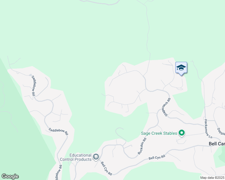 map of restaurants, bars, coffee shops, grocery stores, and more near 160 Stagecoach Road in Bell Canyon