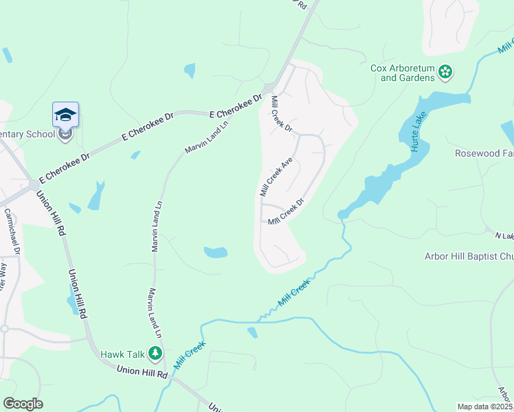 map of restaurants, bars, coffee shops, grocery stores, and more near 940 Mill Creek Avenue in Canton