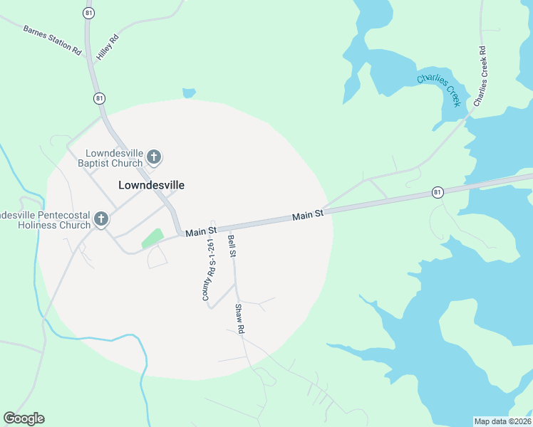 map of restaurants, bars, coffee shops, grocery stores, and more near 209 Main Street in Lowndesville