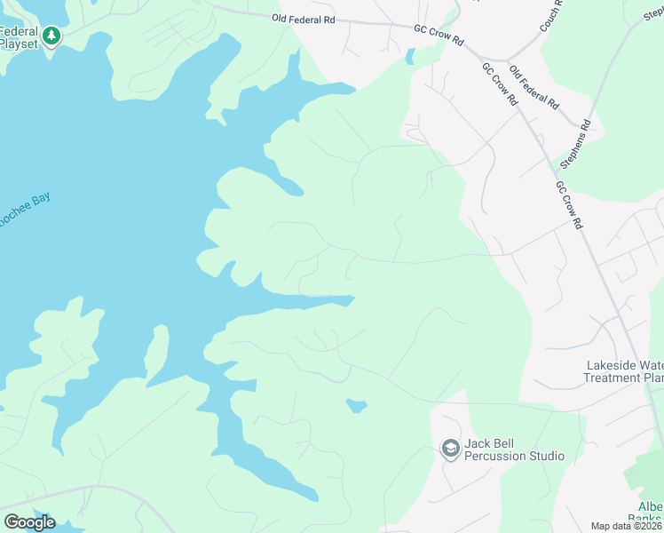 map of restaurants, bars, coffee shops, grocery stores, and more near 5963 Overby Road in Flowery Branch