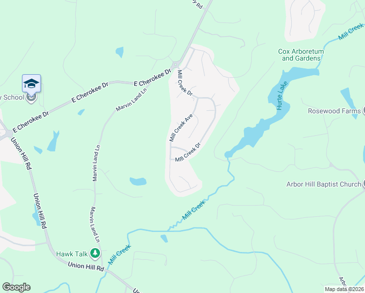 map of restaurants, bars, coffee shops, grocery stores, and more near 807 Slope Creek Way in Canton