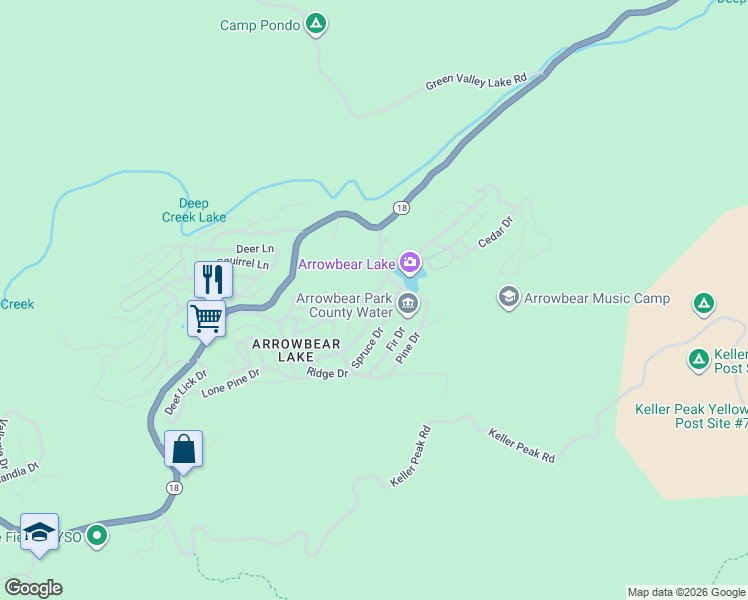 map of restaurants, bars, coffee shops, grocery stores, and more near 2337 Lookout Drive in Apple Valley