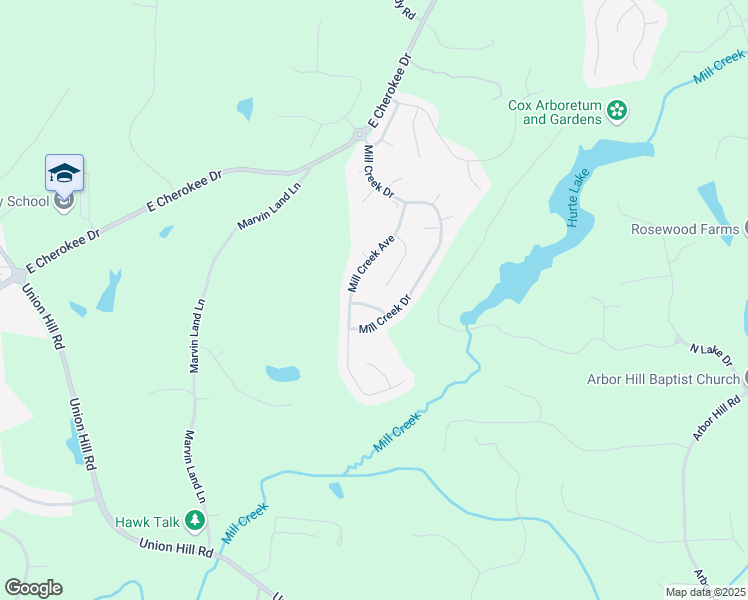 map of restaurants, bars, coffee shops, grocery stores, and more near 807 Slope Creek Way in Canton