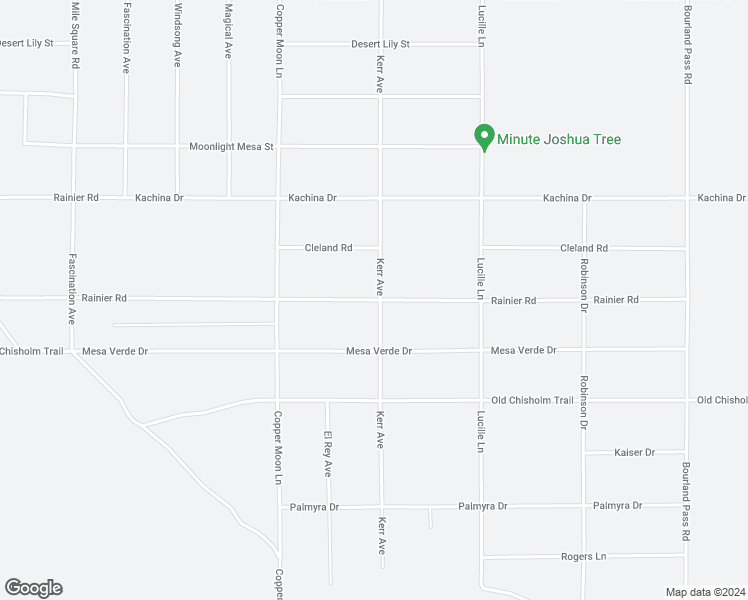 map of restaurants, bars, coffee shops, grocery stores, and more near Rainier Road in San Bernardino County