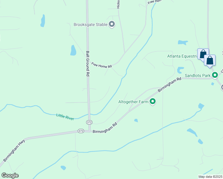 map of restaurants, bars, coffee shops, grocery stores, and more near 210 Little River Farms Trail in Canton