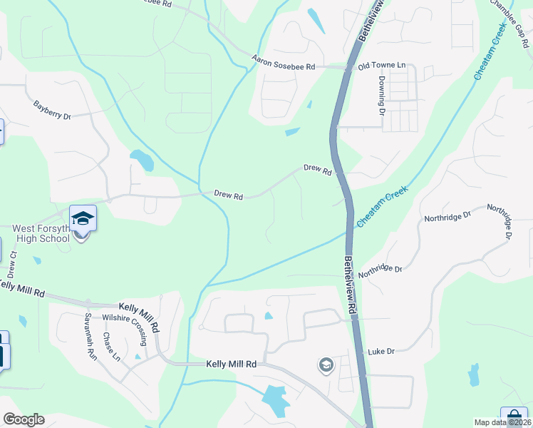 map of restaurants, bars, coffee shops, grocery stores, and more near 3790 Michaels Way in Cumming