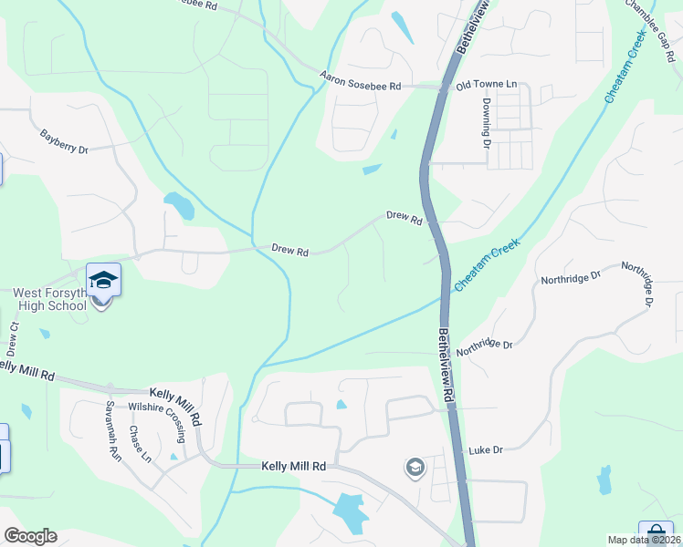 map of restaurants, bars, coffee shops, grocery stores, and more near 3790 Michaels Way in Cumming