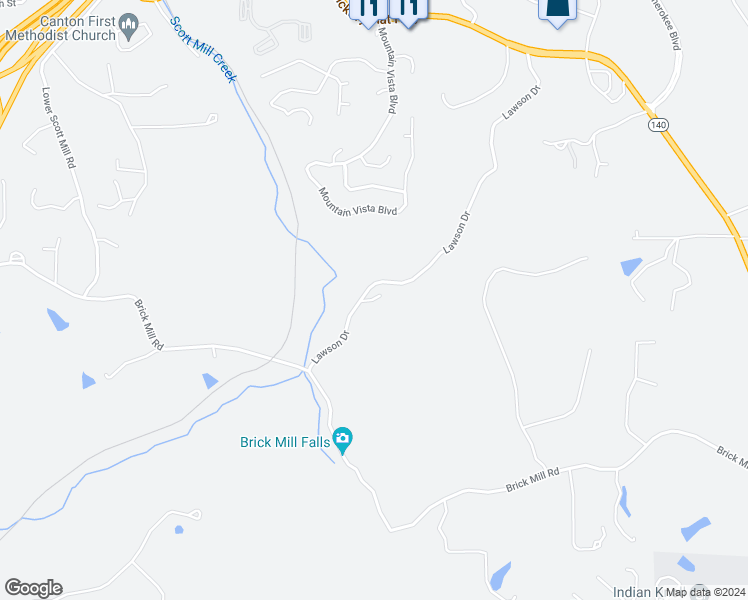 map of restaurants, bars, coffee shops, grocery stores, and more near 276 Lawson Drive in Canton
