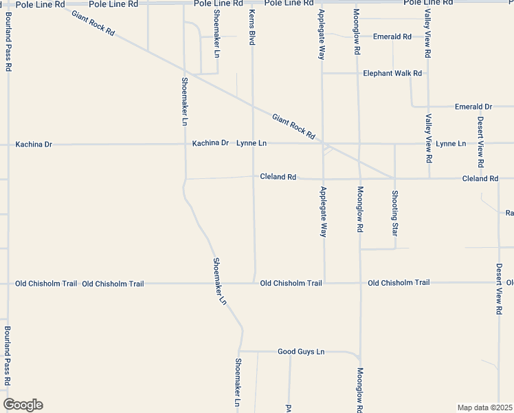 map of restaurants, bars, coffee shops, grocery stores, and more near 2275 Kerns Boulevard in Twentynine Palms