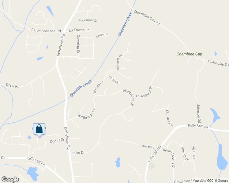 map of restaurants, bars, coffee shops, grocery stores, and more near 5010 Northridge Drive in Cumming