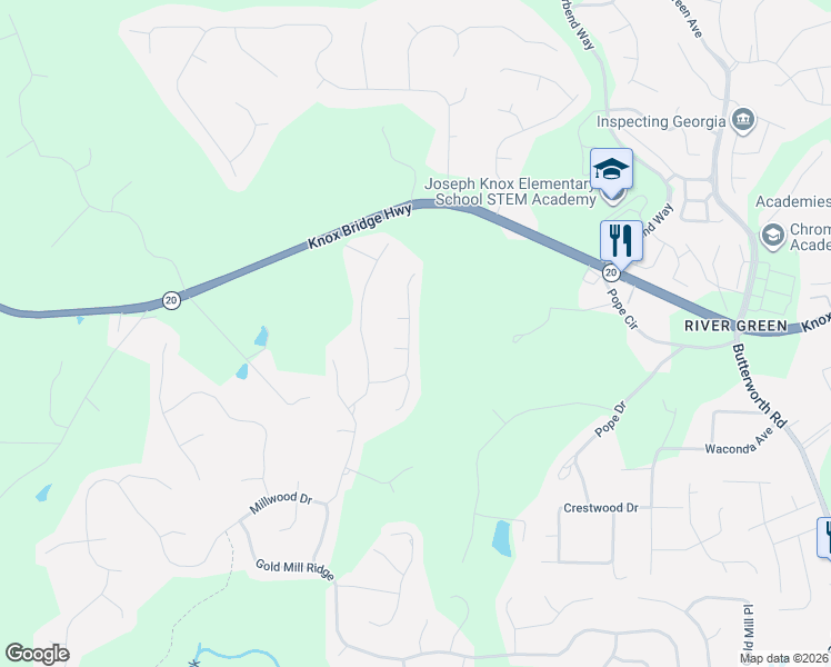 map of restaurants, bars, coffee shops, grocery stores, and more near 526 Oriole Farm Trail in Canton