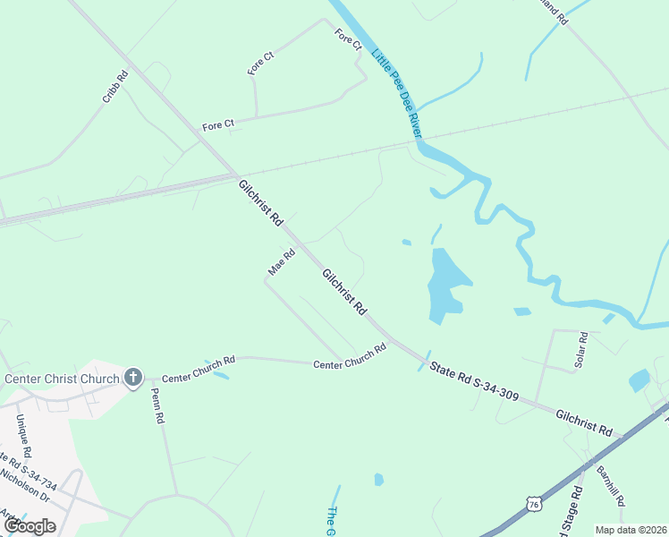 map of restaurants, bars, coffee shops, grocery stores, and more near 614 Gilchrist Road in Mullins