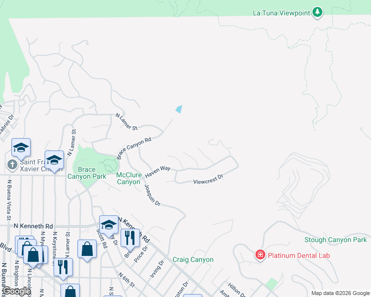 map of restaurants, bars, coffee shops, grocery stores, and more near 2934 Remy Place in Burbank
